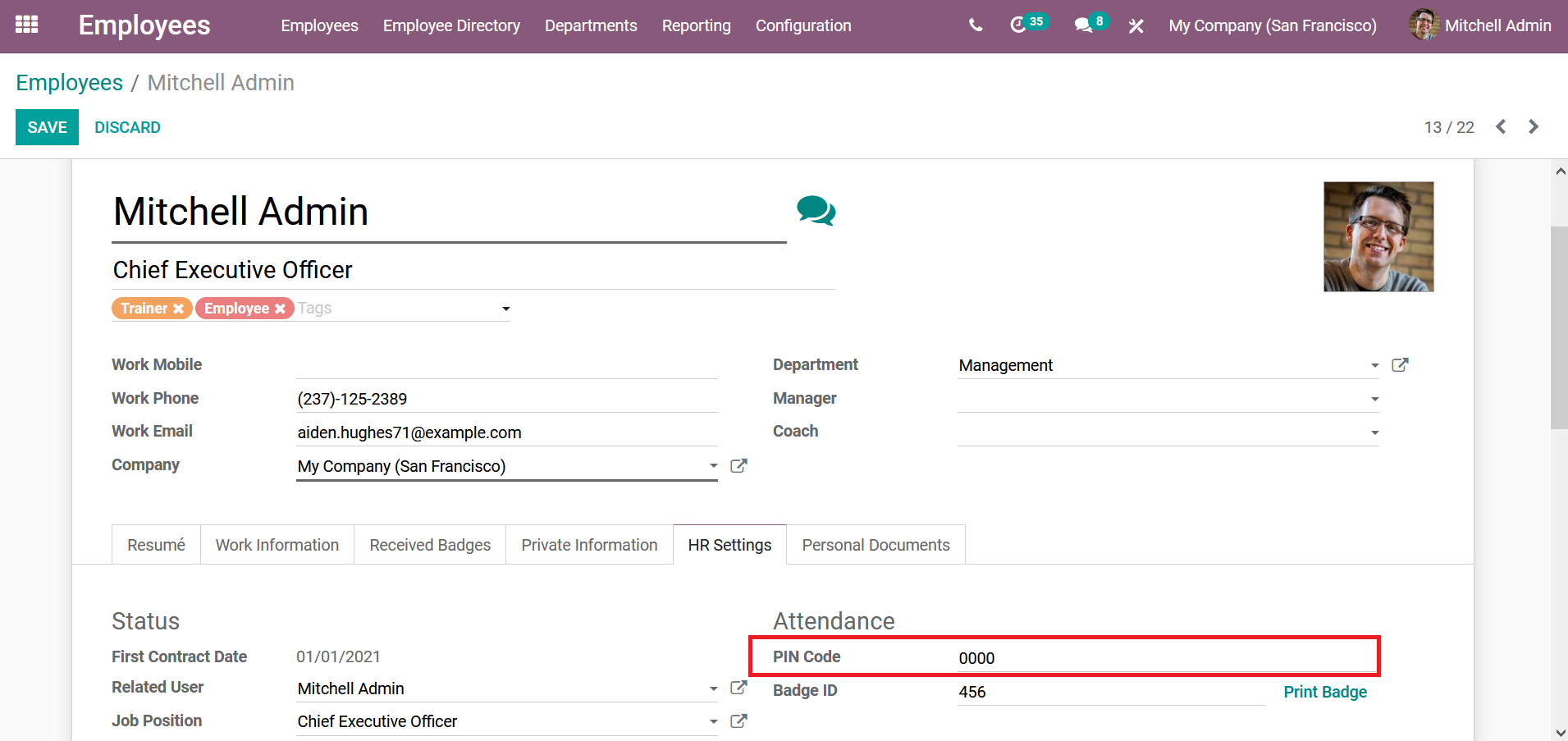 giám sát chấm công-cho-nhân viên từ xa-với-odoo