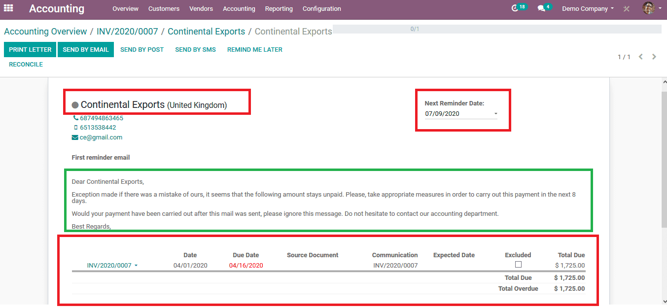 How to Manage Follow Up Option in Odoo 13