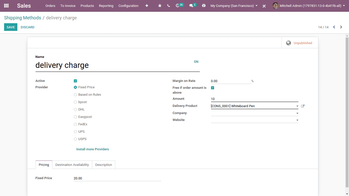 How to invoice the shipping cost to the customer? — Odoo 17.0