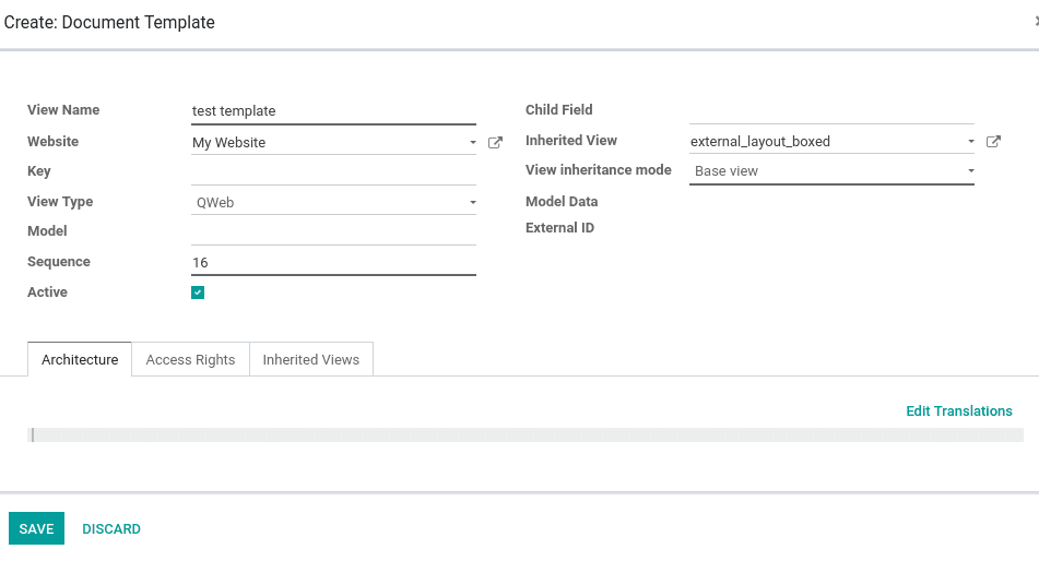 Odoo 13 PDF Report Template